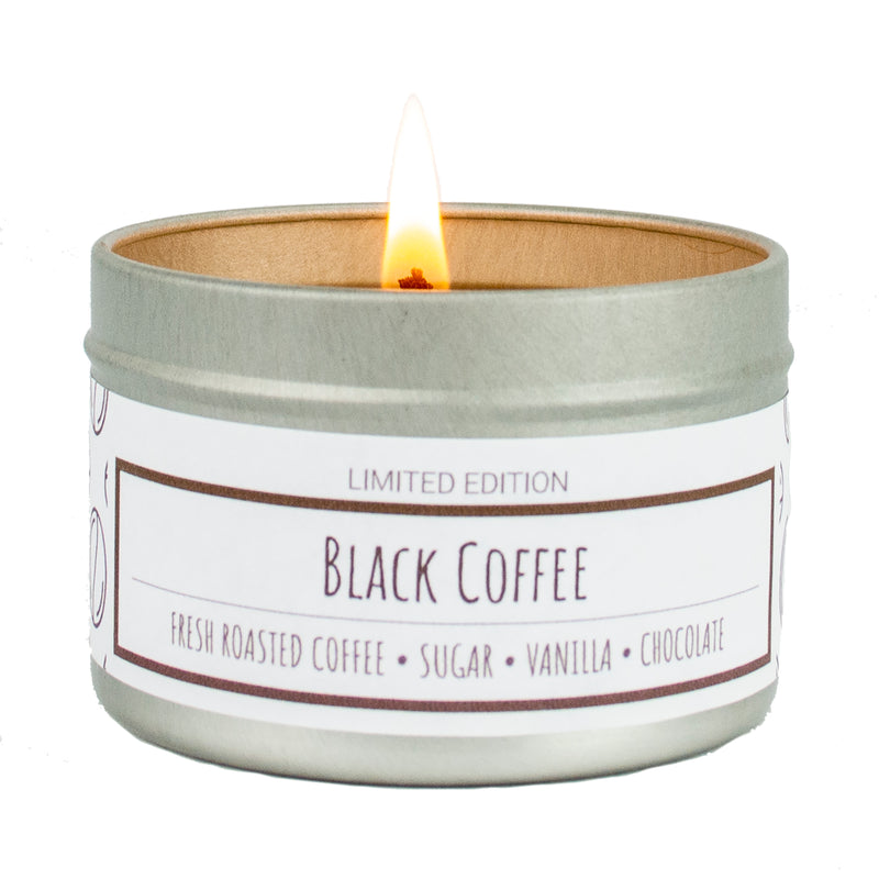 Wake Me Up Before You Go-Go scented 3 oz. soy candle in travel tin - FKA Black Coffee