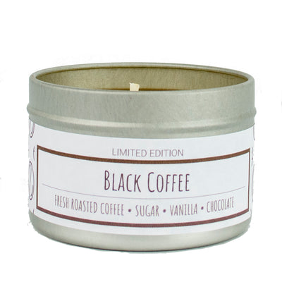 Wake Me Up Before You Go-Go scented 3 oz. soy candle in travel tin - FKA Black Coffee
