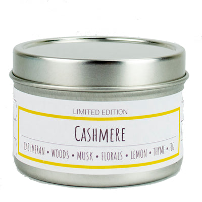 Kashmir scented 3 oz. soy candle in travel tin - FKA Cashmere