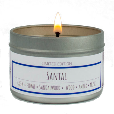 Sharp Dressed Man scented 3 oz. soy candle in travel tin - FKA Santal