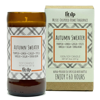 Autumn Sweater 8 oz. soy candle with box