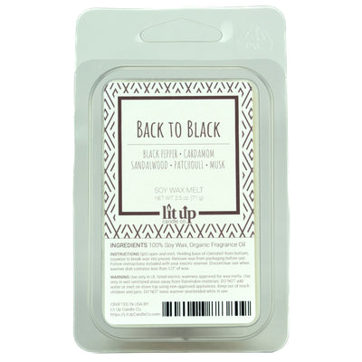 Back to Black scented 2.5 oz. soy wax melt - FKA Birch & Black Pepper