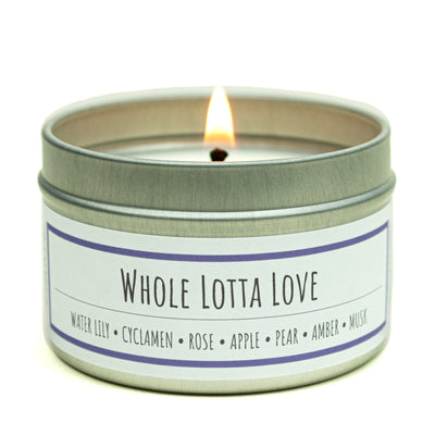 Whole Lotta Love scented 3 oz. soy candle in travel tin - FKA Beautiful Day