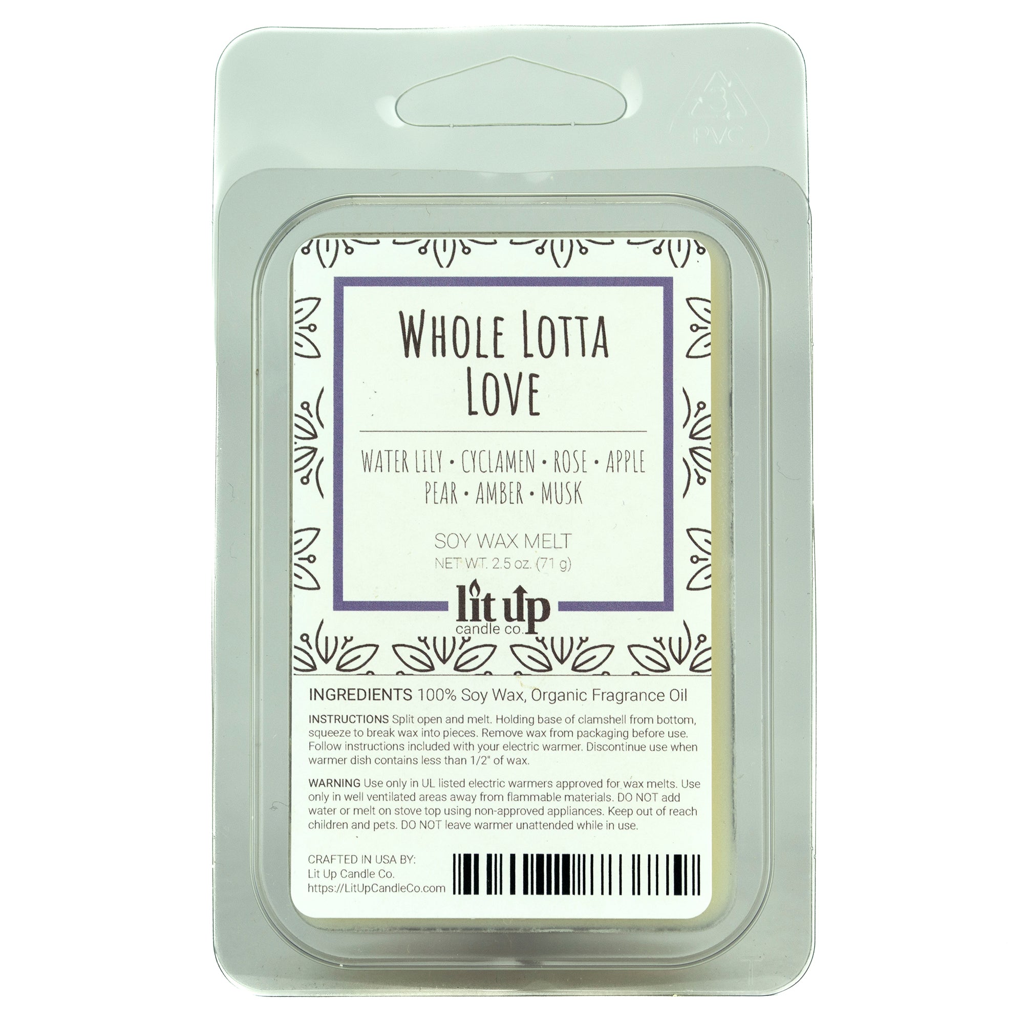 Whole Lotta Love scented 2.5 oz. soy wax melt - FKA Beautiful Day