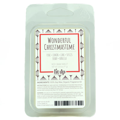 Wonderful Christmastime scented 2.5 oz. soy wax melt - FKA Christmas Hearth