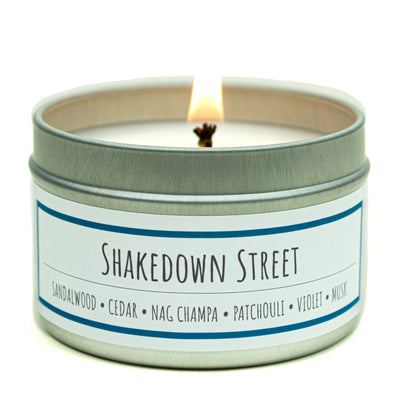 Shakedown Street scented 3 oz. soy candle in travel tin - FKA Flower Child