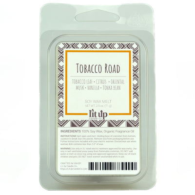 Tobacco Road scented 2.5 oz. soy wax melt - FKA Tobacco Caramel