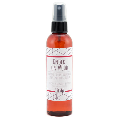Knock on Wood scented 4 oz. room & linen spray - FKA Teakwood & Cardamom