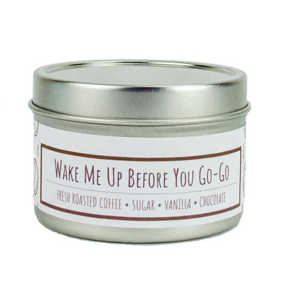Wake Me Up Before You Go-Go scented 3 oz. soy candle in travel tin - FKA Black Coffee