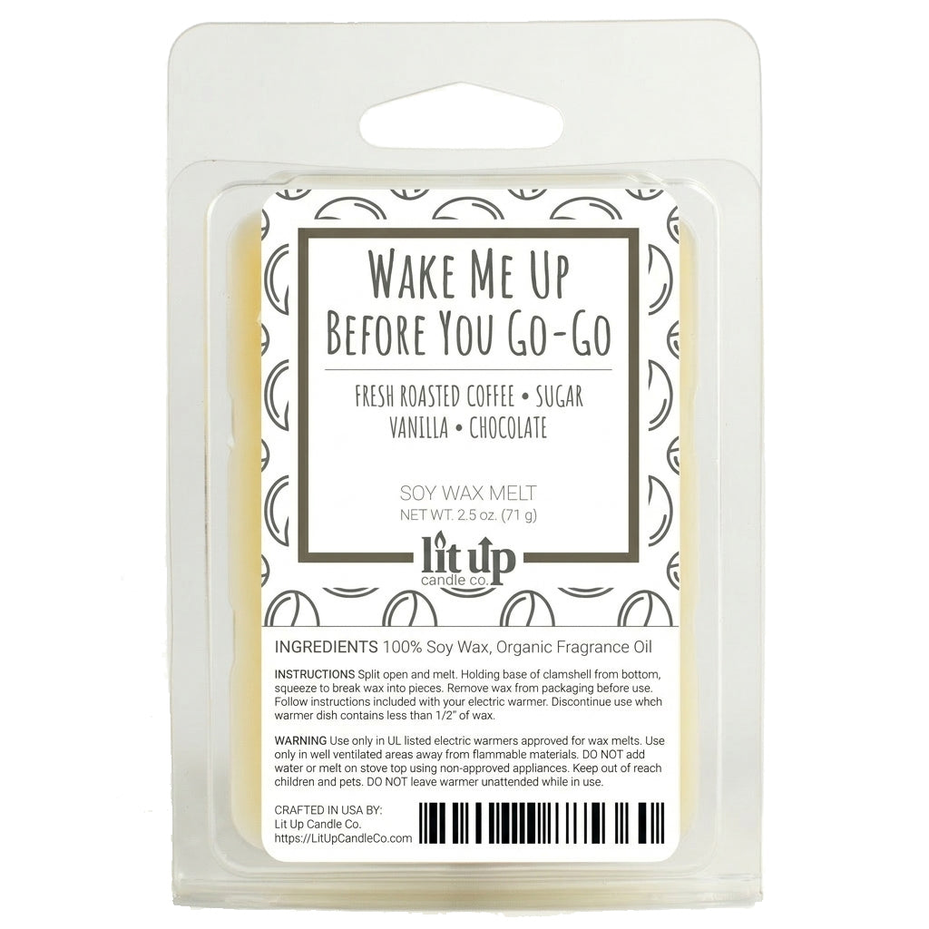 Wake Me Up Before You Go-Go scented 2.5 oz. soy wax melt - FMA Black Coffee