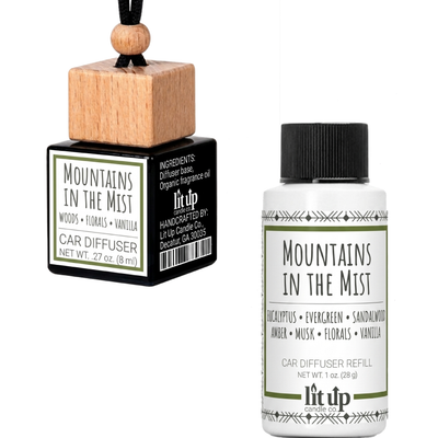Mountains in the Mist scented car diffuser + refill