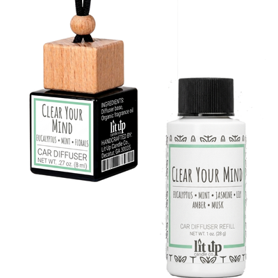 Clear Your Mind scented car diffuser + refill