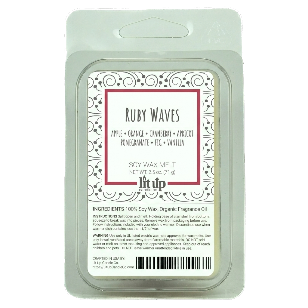 Ruby Waves scented 2.5 oz. soy wax melt