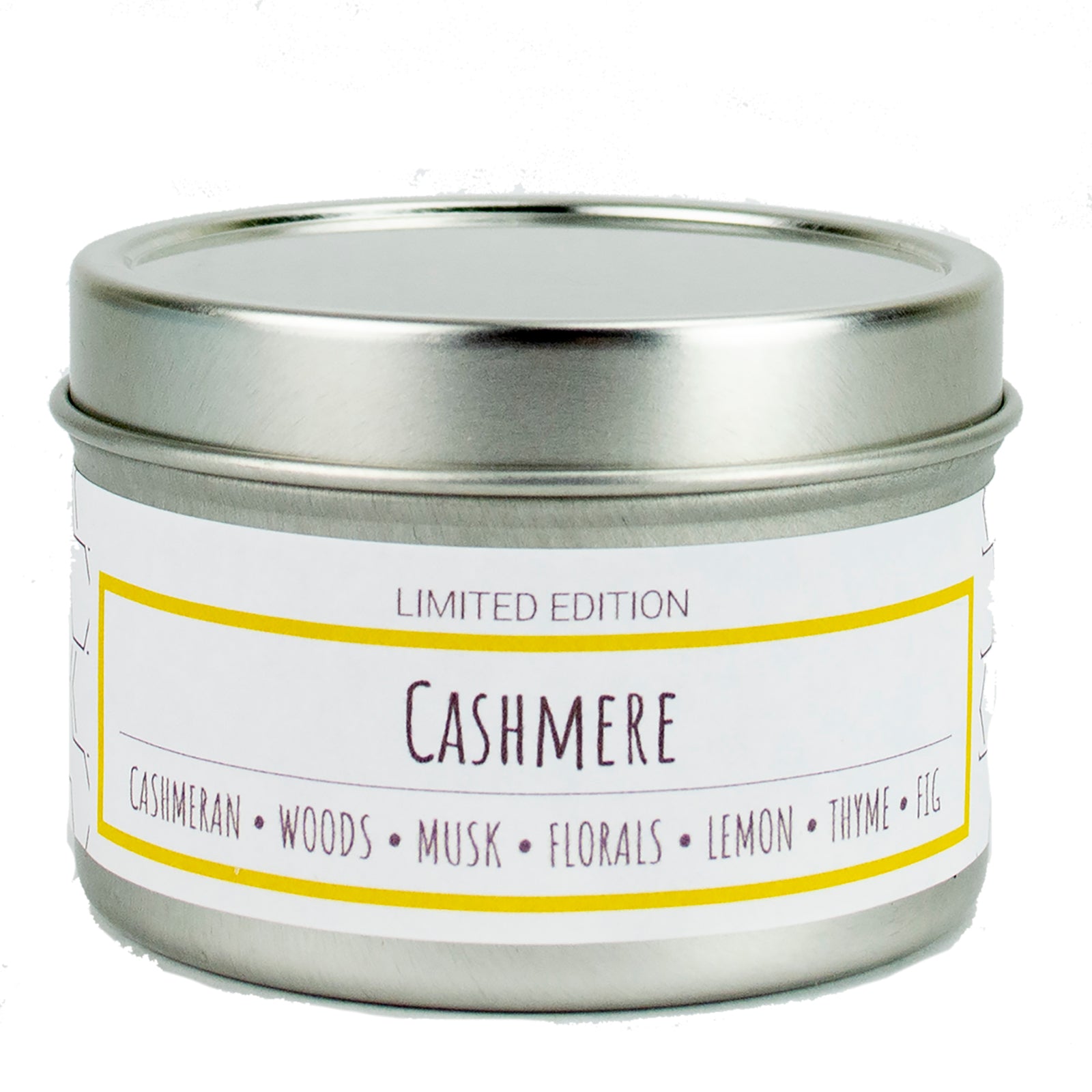 Kashmir scented 3 oz. soy candle in travel tin - FKA Cashmere