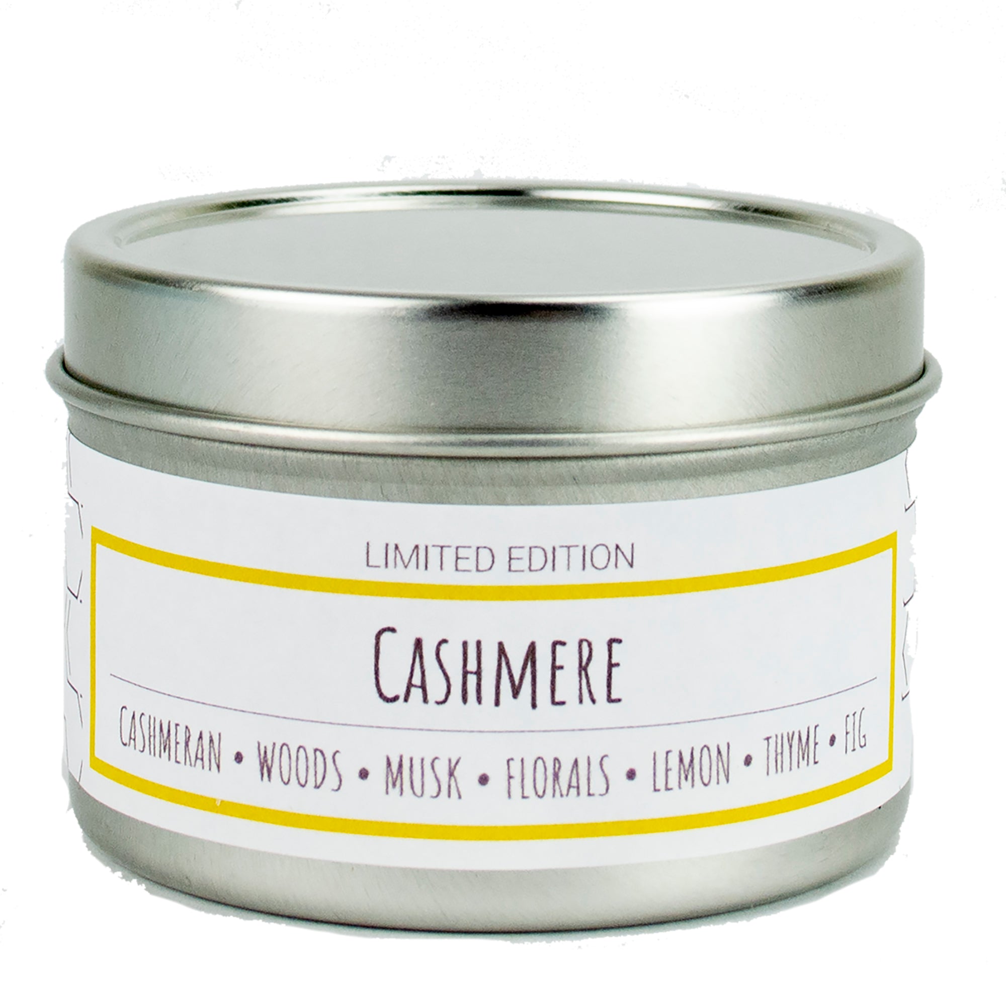 Cashmere scented 3 oz. soy candle in travel tin - Limited Edition