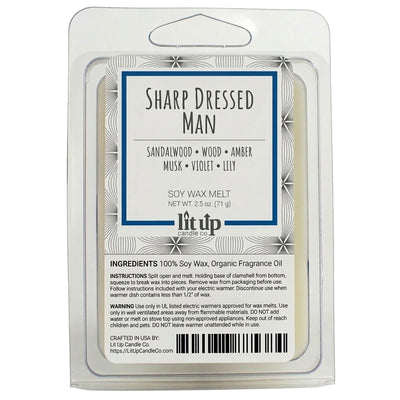 Sharp Dressed Man scented 2.5 oz. soy wax melt - FKA Santal