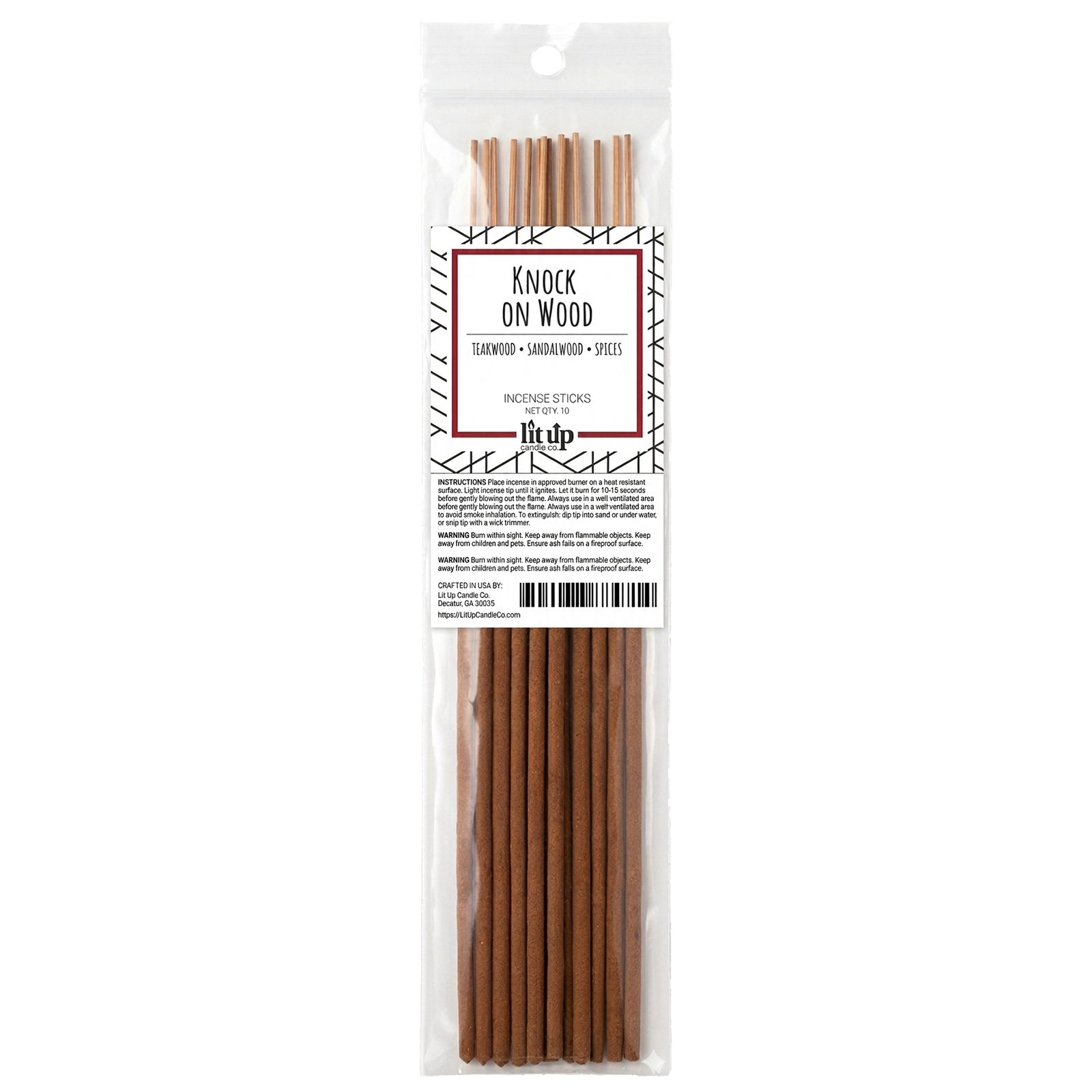 Knock on Wood scented incense sticks