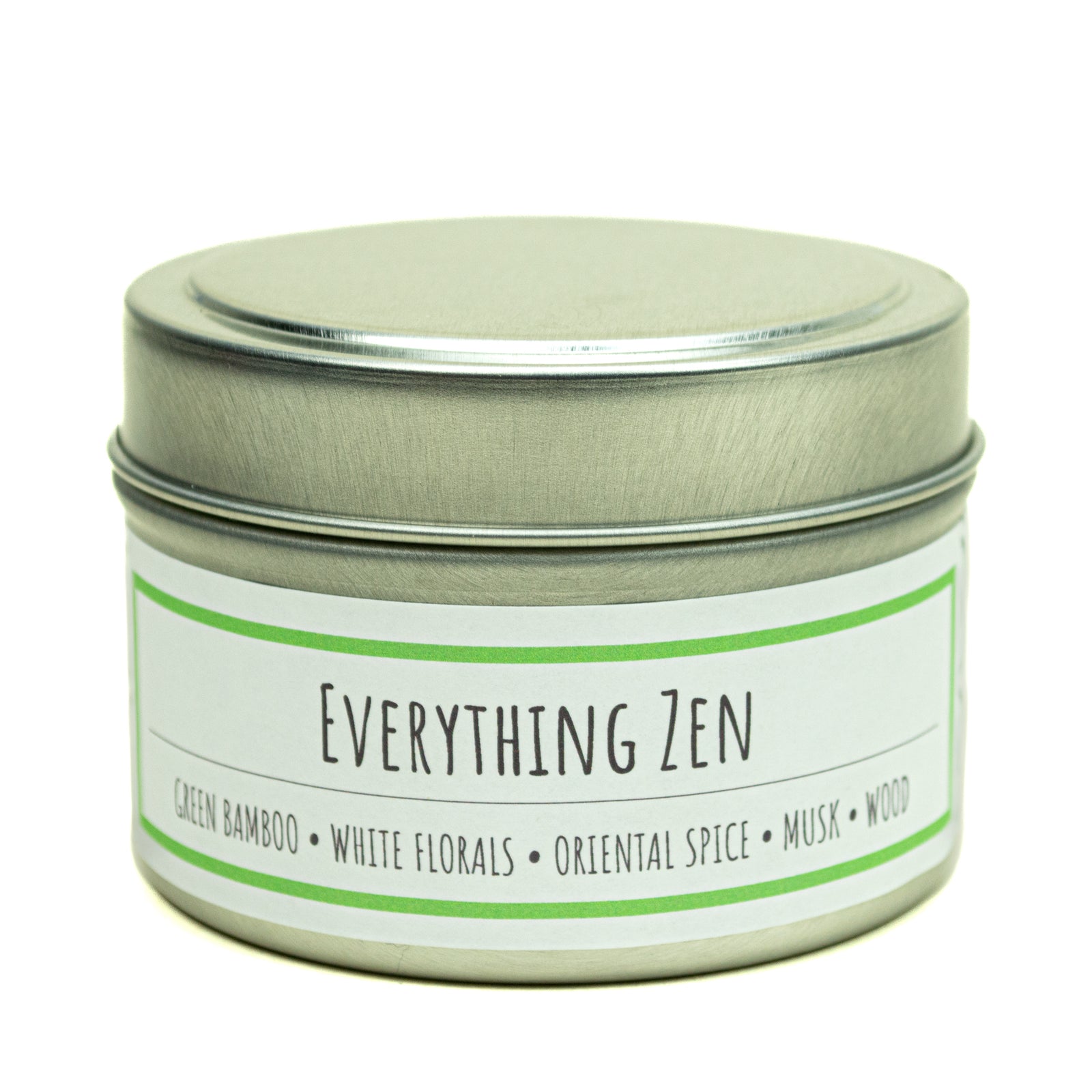 Everything Zen scented 3 oz. soy candle in travel tin - FKA Black Ginger & Bamboo