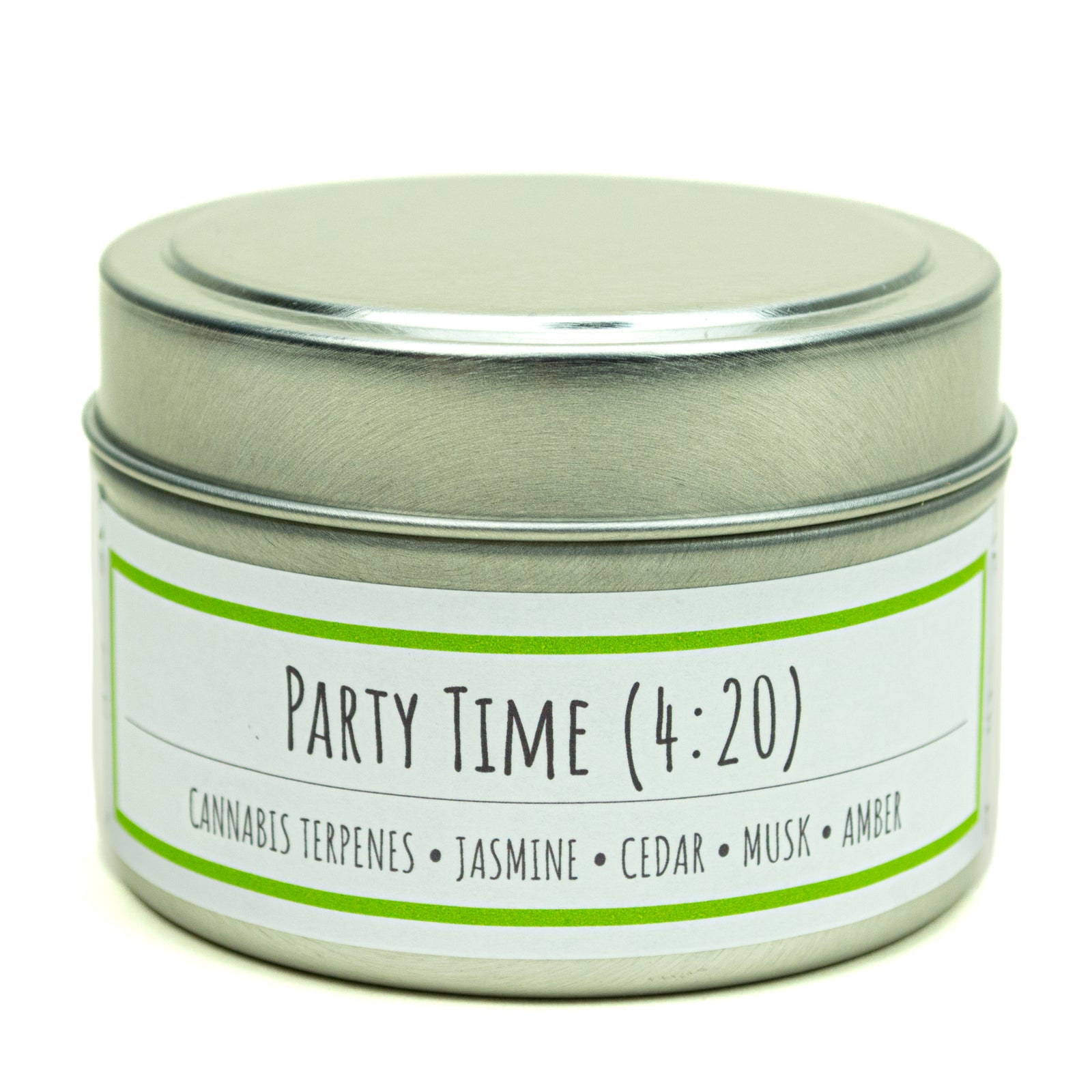 Party Time (4:20) scented 3 oz. soy candle in travel tin - FKA Cannabis Flower