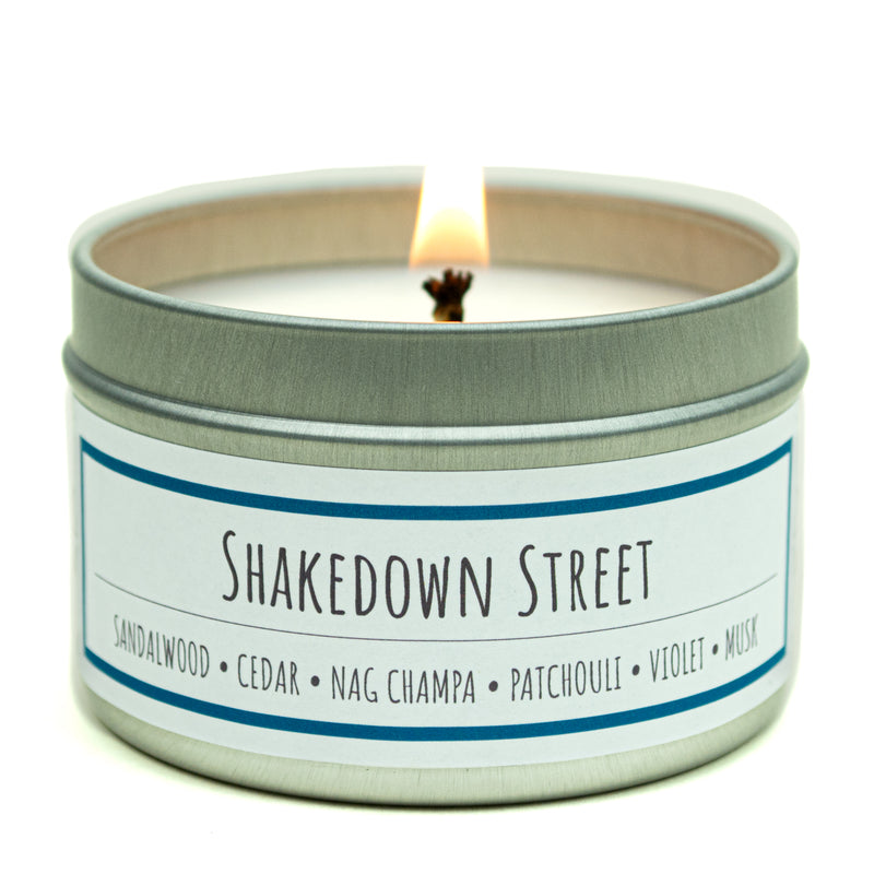 Shakedown Street scented 3 oz. soy candle in travel tin - FKA Flower Child