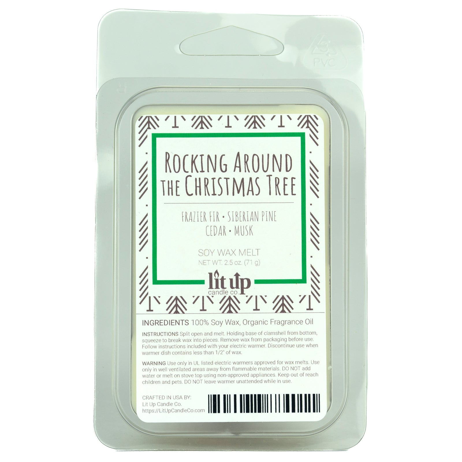 Rocking Around the Christmas Tree scented 2.5 oz. soy wax melt - FKA Frazier Fir