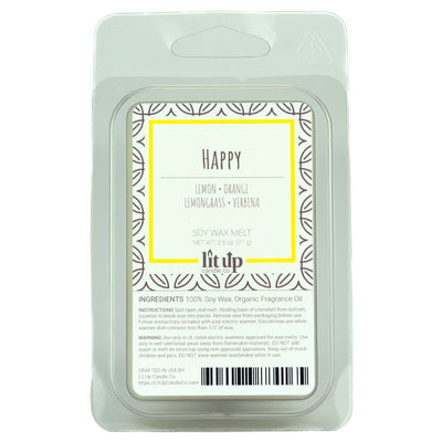 Happy scented 2.5 oz. soy wax melt - FKA Lemon Verbena