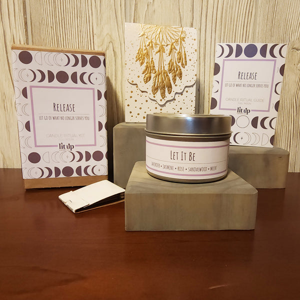 Full Moon Candle Ritual Kit to Release What No Longer Serves You Lit