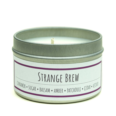 Strange Brew scented 3 oz. soy candle in travel tin - FKA Witches Brew
